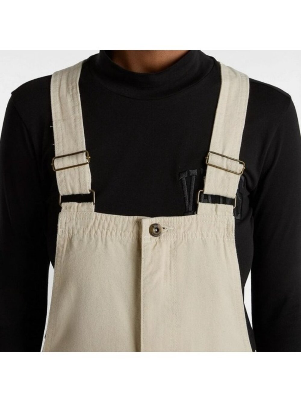 Vans Cotton Stryker Overalls Women Workwear Inspired Patches Cream New 042026 - Picture 3 of 13